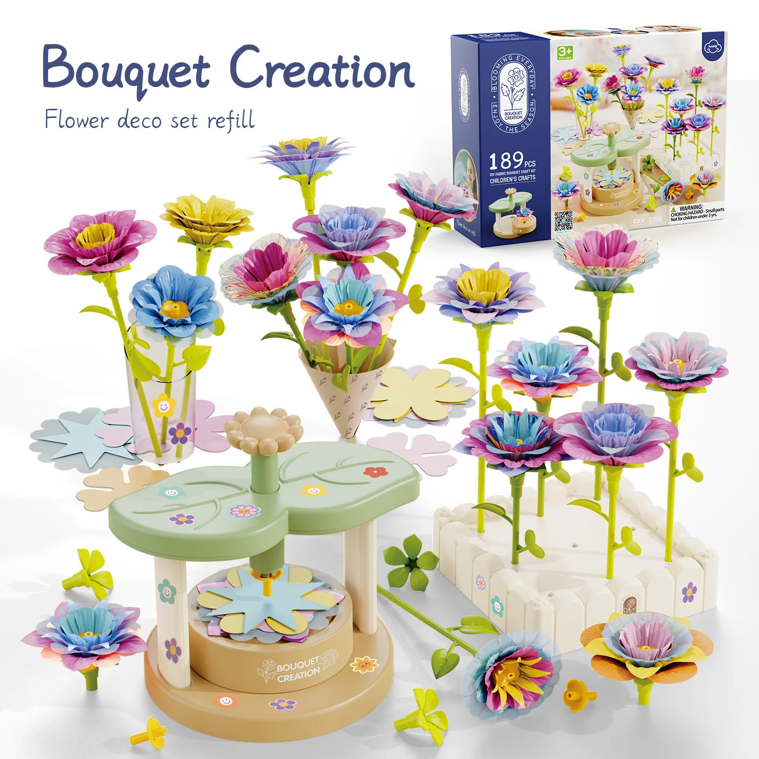 flower-making-kit-for-kids-diy-flower-craft-educational-fabric-flower-bouquets-kit-toys-reusable-art-crafts-activity-toys-gifts