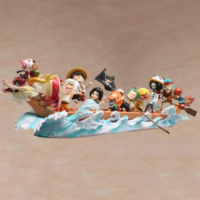 

12cm Anime One Piece Nami Action Figure GK Straw Hat Luffy Figure Zoro Dragon Boat Race Figurine PVC Statue Doll Decoration Toys