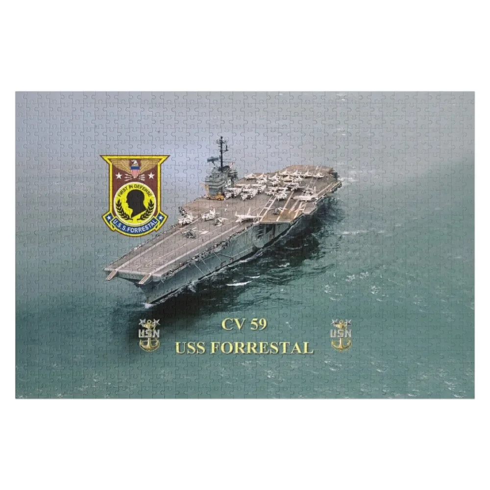 

CV-59 USS Forrestal Jigsaw Puzzle Custom Photo Works Of Art Puzzle