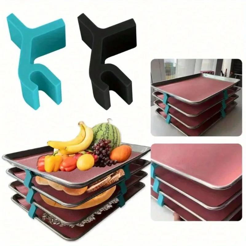 Stapelbarer Backblech-Organizer, Platz-Ausstechform, Ofenblatt-Halter für die Küche, perfekt für Kekse, Gebäck, Badebomben