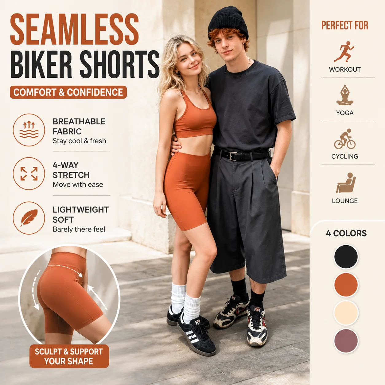 Nahtlose Sicherheitsshorts für Damen, Anti-Roll-Up-Shorts mit hoher Taille, unsichtbar unter dem Rock, atmungsaktive Basisschicht-Höschen, dünne Sommerunterwäsche