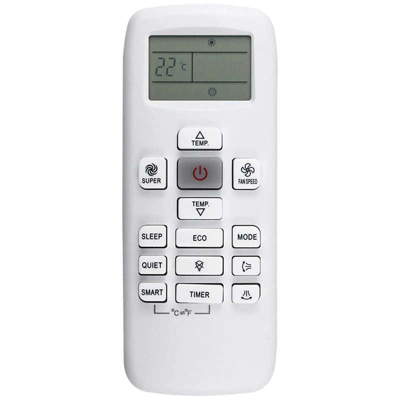 Controle Remoto Compatível para Ar Condicionado Hisense RCH-RUY-0 - Peças de Reposição