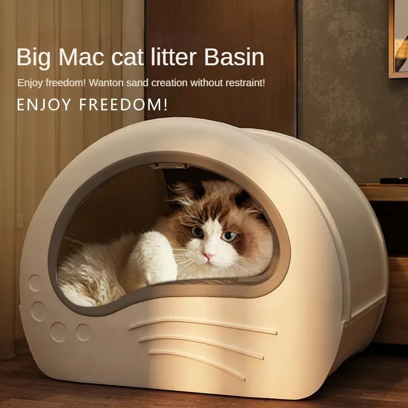 

Pet Sand Box Closed Deodorant Cat Litter Box Capsule Modeling Drawer Design Cat Toilet UV Sterilizing Litter Tray For Cat pet