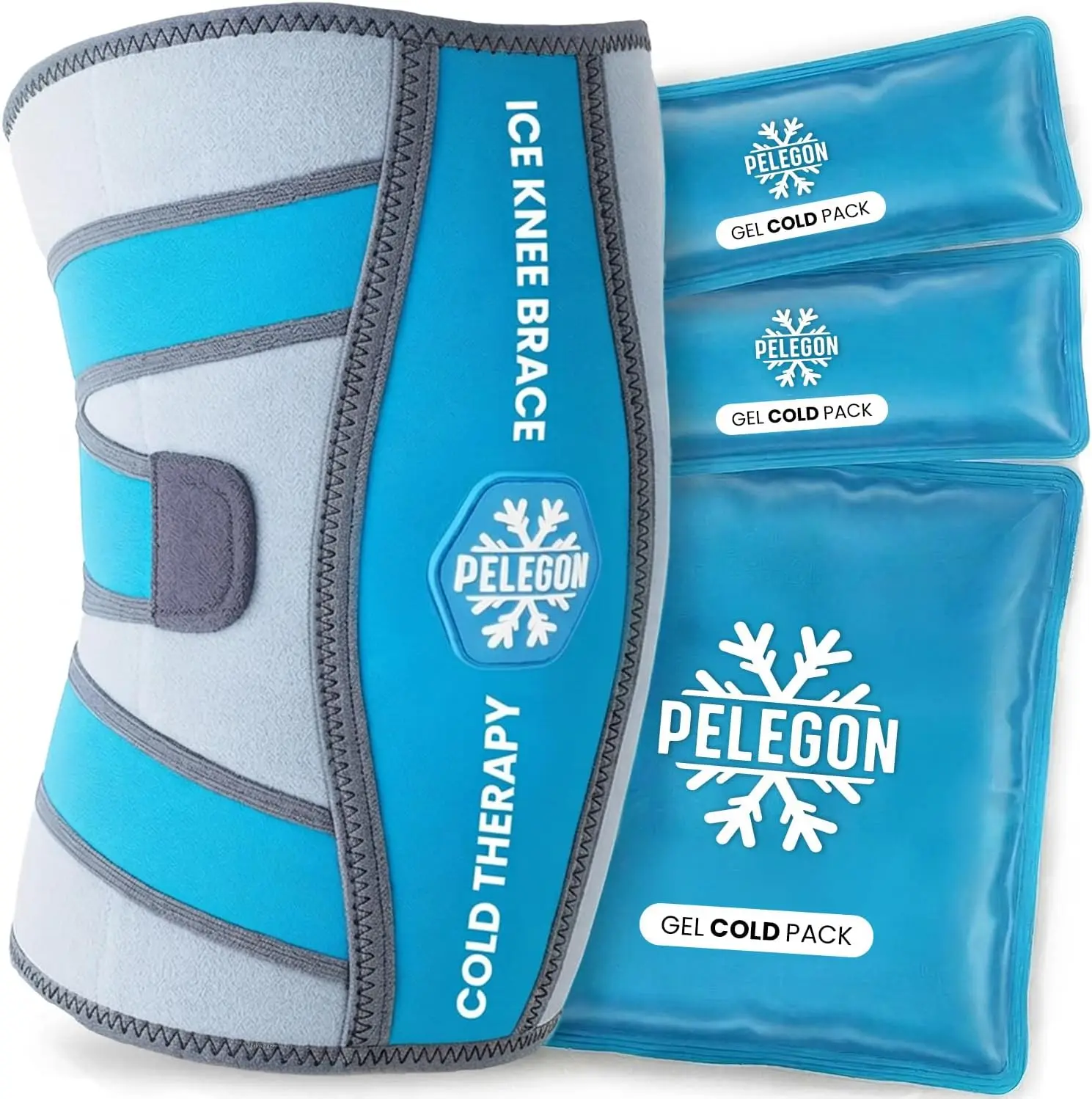 

Adjustable Knee Ice Pack Wrap for Pain Relief, Surgery Recovery, Sports Injuries - 1 Pack