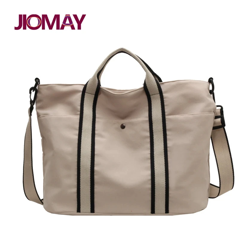 JIOMAY Handbags For Women Designer Luxury Beach Bag ​High Quality 2024 Lightweight Large Capacity Canvas Shoulder Bag Travel Bag