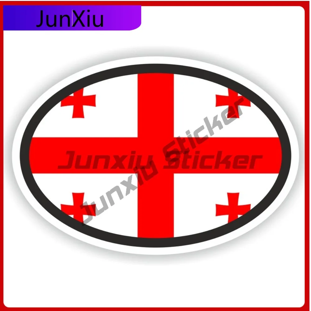 

Georgia Europe Flag Oval Sticker Anti Scratch Exterior Decoration Outdoor Graphic Vinyl Decals Custom Made Bumper Motorcycle Suv