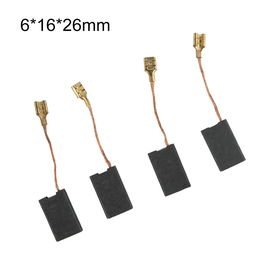 Sikat karbon sikat GBH10DC GBH11DE logam 1617014126 4 buah/set 6.3x16x26mm karbon sikat untuk Bosch GSH11E baru