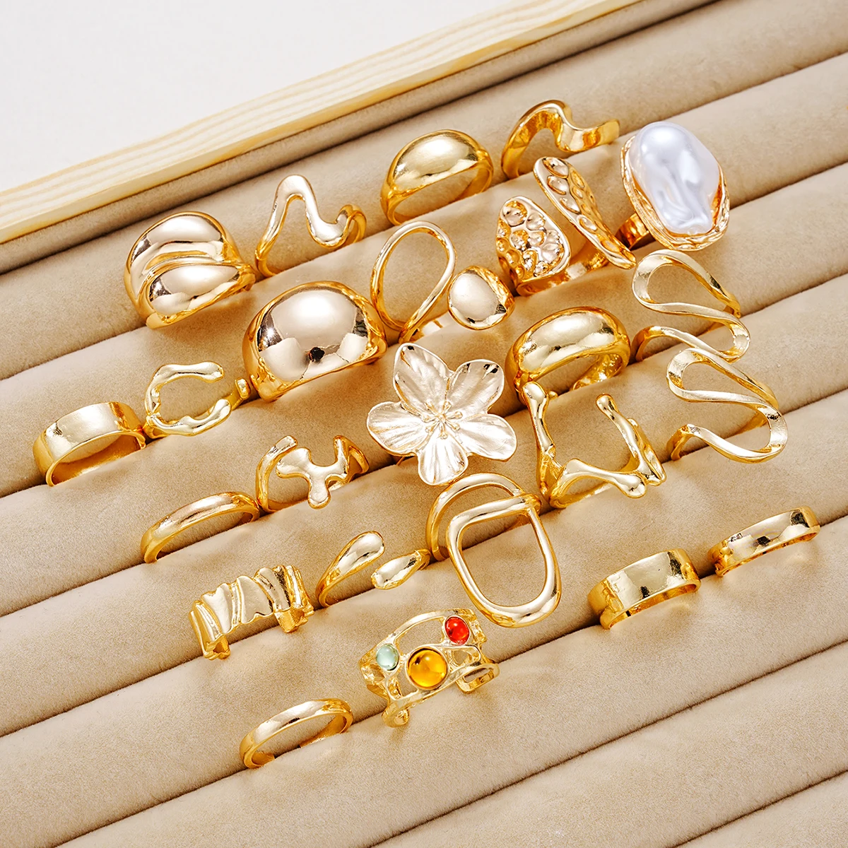 ชุดแหวนลายดอกไม้สไตล์เรโทร 24 - Resin Art Ring บทวิจารณ์และราคา