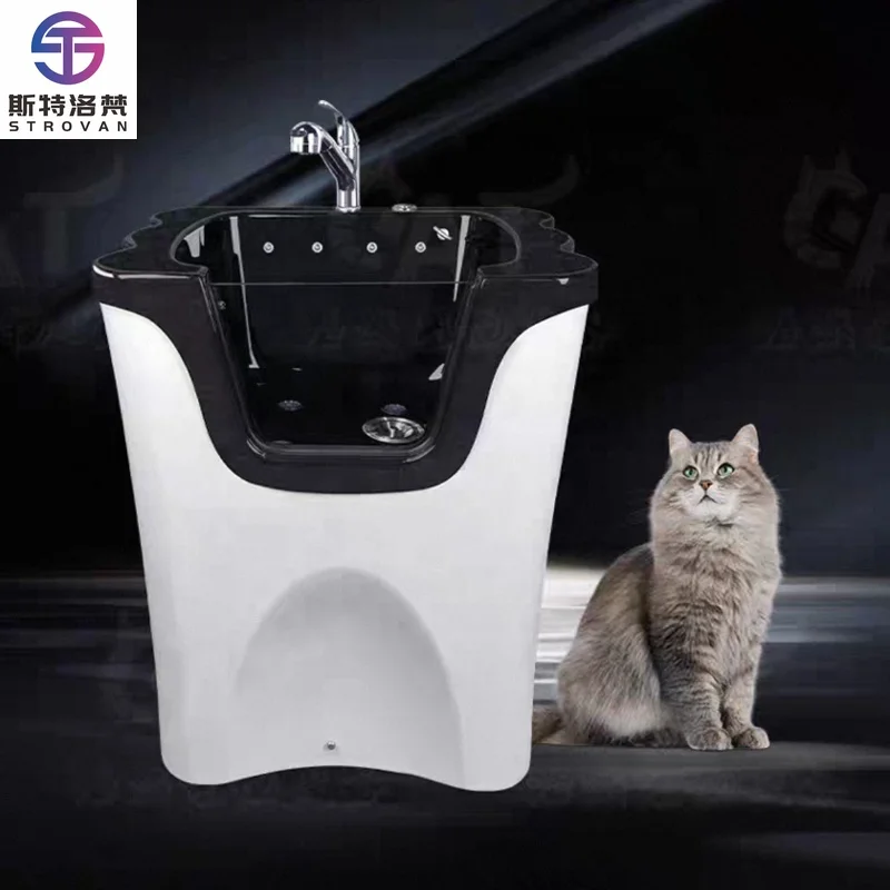 

STLF High Quality Eco-Friendly Pet Dog Cat Grooming Fully Electric Whirlpool Massage Bathtub New Acrylic SPA Shower