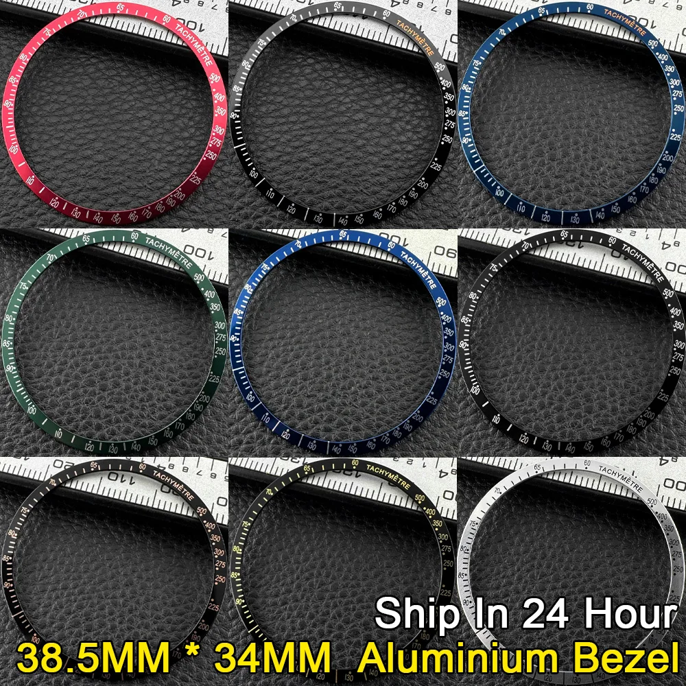 38,5*34mm Aluminium-Flachlünette passend für VK63-Gehäuse Uhrenzubehörteile für VK63-Uhrwerke Uhrengehäuse-Lünette Herrenuhr-Einsatz