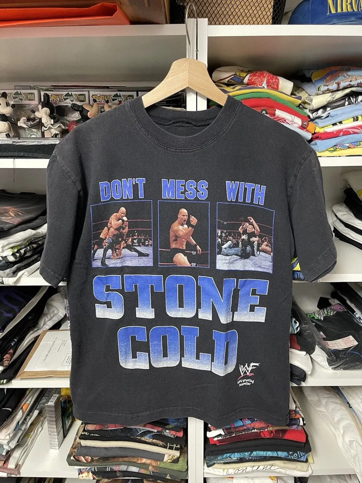 Vintage 90s stone cold t shirt Austin Don’t Mess With Stone Cold WWF