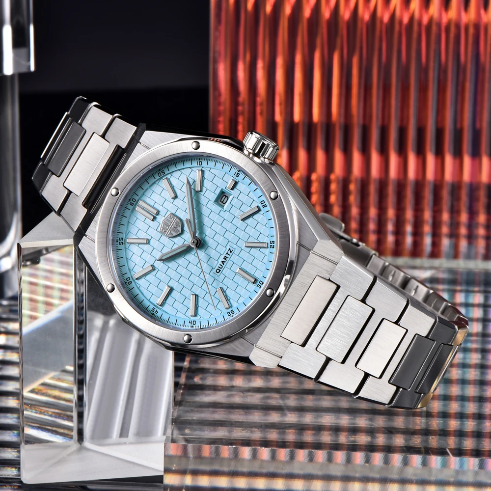RollsTimi 39MM montres pour hommes haut de gamme montres à Quartz AR saphir montre de sport pour hommes en acier inoxydable étanche lumineux