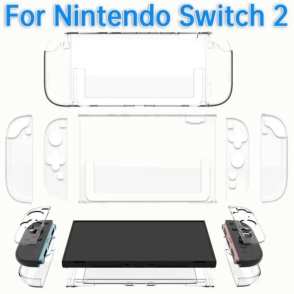 Custodia trasparente per PC Shell Protezione trasparente antiurto Protezione antigraffio Pelle antigoccia per Nintendo Switch 2