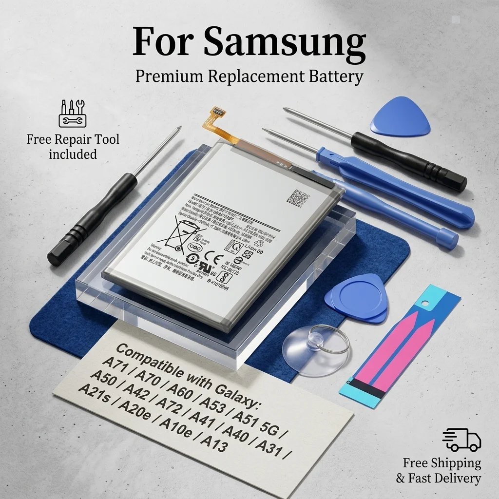

Replacement Battery For Samsung Galaxy A53 A51 5G A71 A72 A70 A60 A50 A42 A41 A40 A33 A31 A21s A20e A10e A13 SM Series