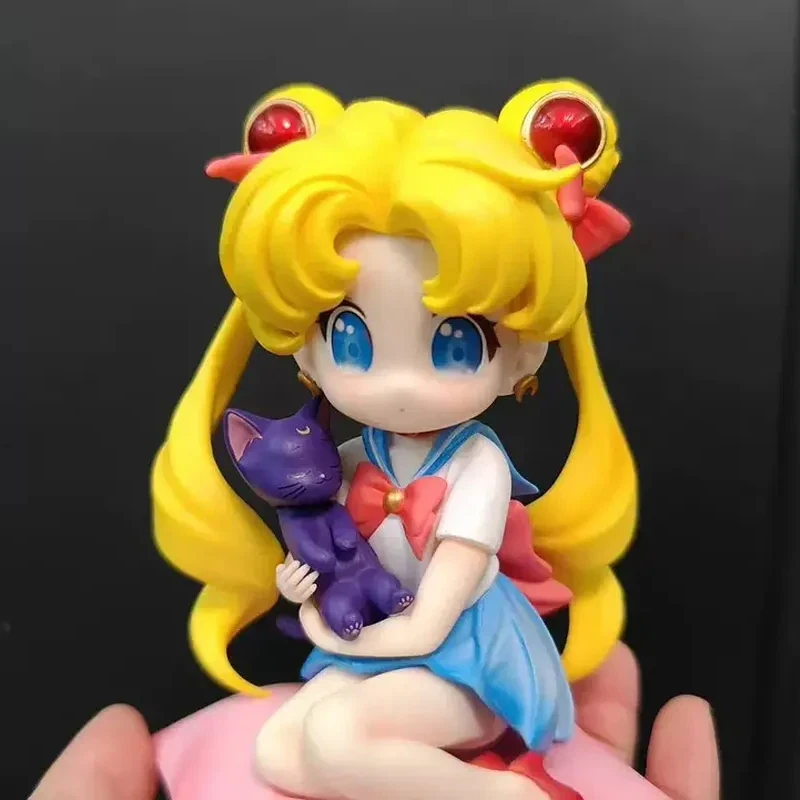 Kawaii Q-Style assis marin lune & Usagi Tsukino Gk Statue-anime assis châssis de voiture modèle ornements figurine à collectionner pour les Fans