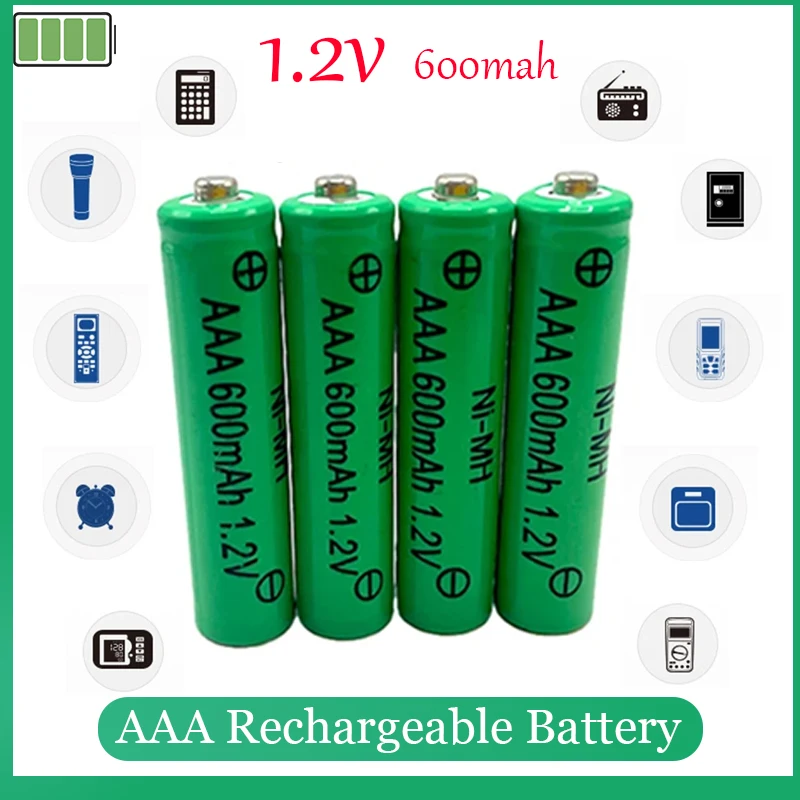 AAA 1.2V 600mAh NI-MH akumulator nadaje się do latarki zabawka zdalnie sterowana golarka elektryczna szczoteczka do zębów bateria