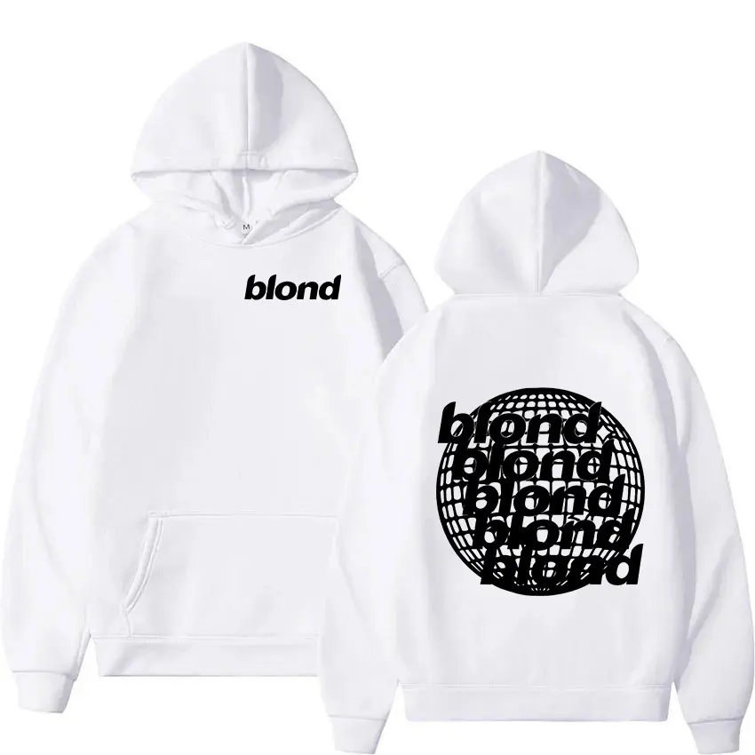 Rapper Frank Print Graphic Hoodie pria Hip Hop Fashion Ocean Pullover Sweatshirt Unisex kasual Blond Hoodie kebesaran Streetwear