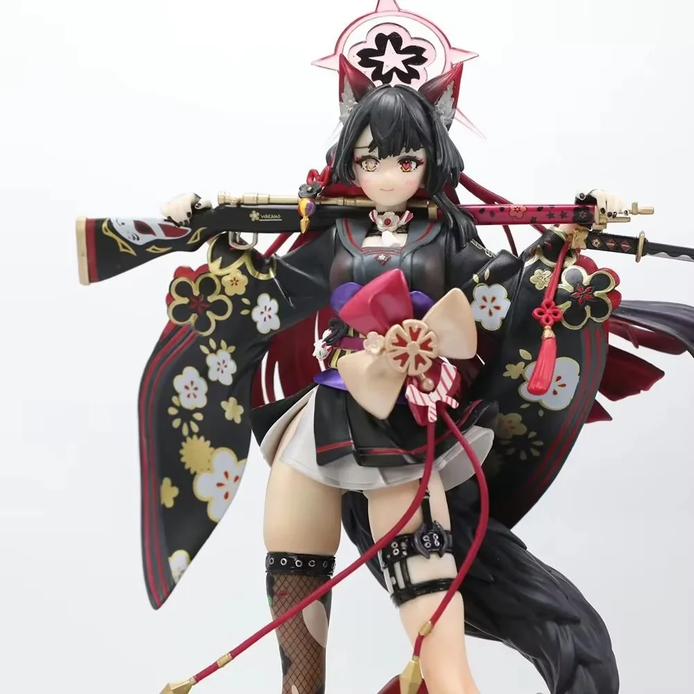 

Erciyuan Azur Lane Ruozao Hubanensis Hand-Made Model Ornament Beautiful Girl Mask Standing Position Collectible Action Figure