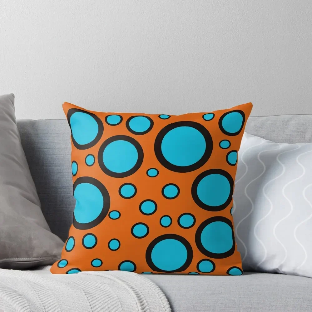 

teal black and orange polka dot design pattern Throw Pillow pillows decor home Decorative Pillow Covers For Sofa pillow