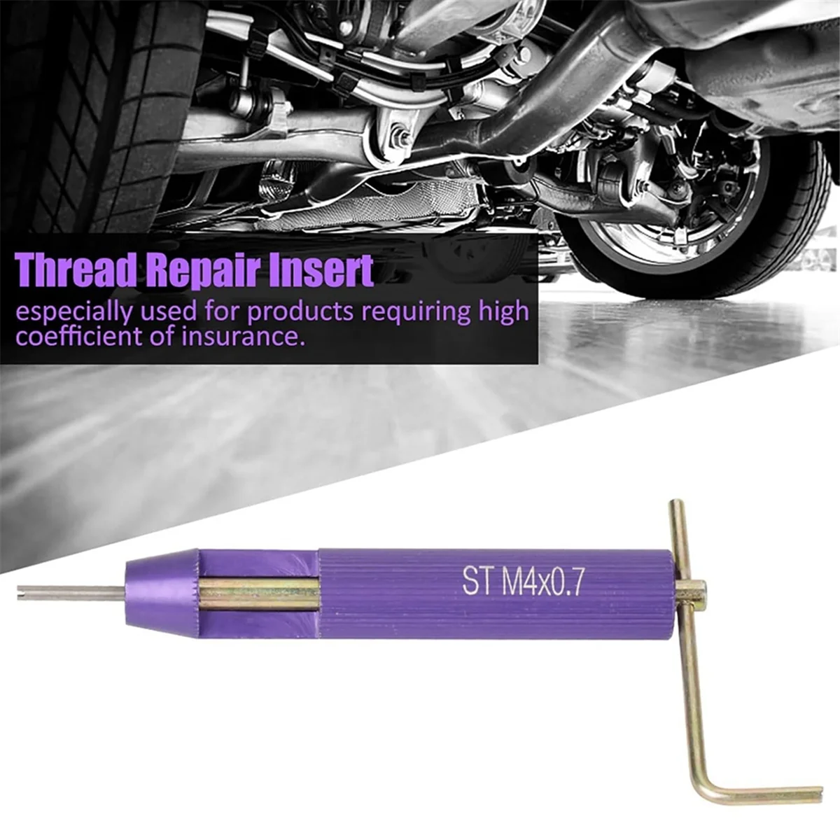 ABNJ Thread Chaser Set, X 2D Thread Repair Kit, Stainless Steel Metric Kit with 50 Threaded Inserts view 4