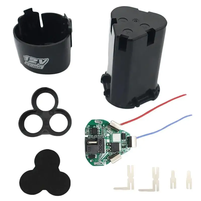 10,8V 12V Akkubohrer-Batteriegehäuse 3S 30A BMS-Platine mit 18650 Batteriehalterungen für Shura Shrika Schraubendreher-Ersatz