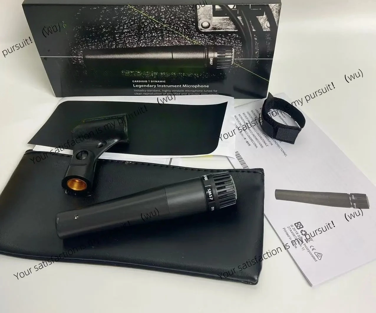 Microfone sm57 dinâmico com fio de alta qualidade, gravação profissional, dublagem, transmissão, instrumento musical, microfone de captação