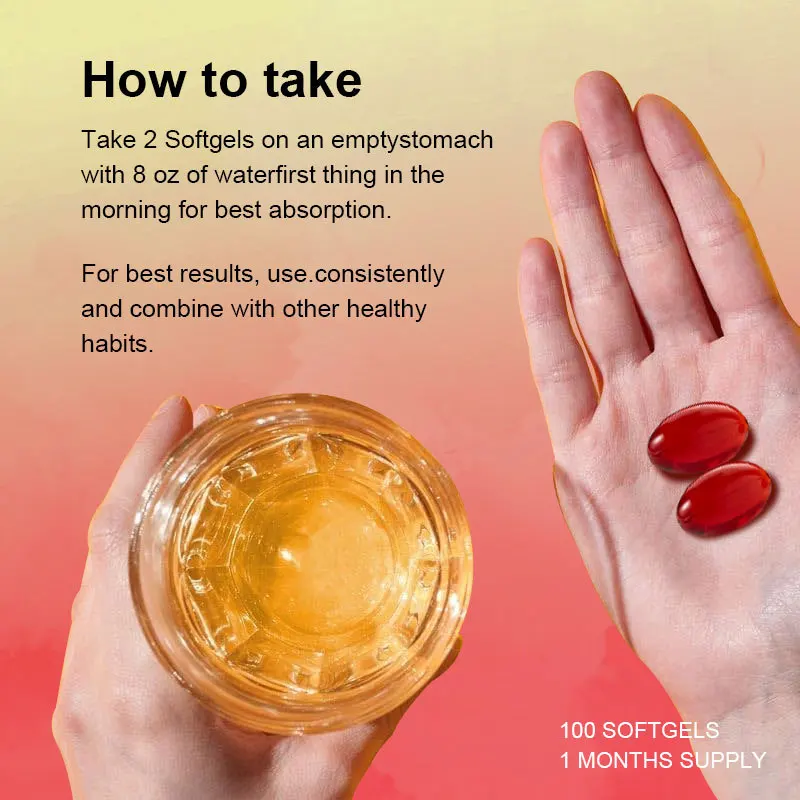 

Antarctic krill oil soft capsules provide cardiovascular health support, improve memory, and maintain skin and joints