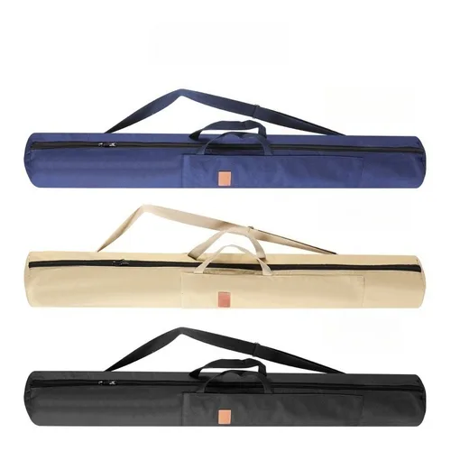 Imagen 2 del producto Bolsa de lona amarilla para caña de pescar, bolsa ligera de almacenamiento para aparejos de pesca, bolsa para paraguas, bolsa para aparejos de pesca de gran capacidad, 1 Uds.