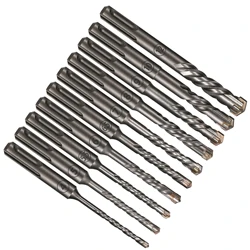 Béton SDS Plus 4-12mm, tête de coupe croisée, double tarière, 110mm, mur brique nuit, marteau électrique, mèche de circulation, 1 pièce