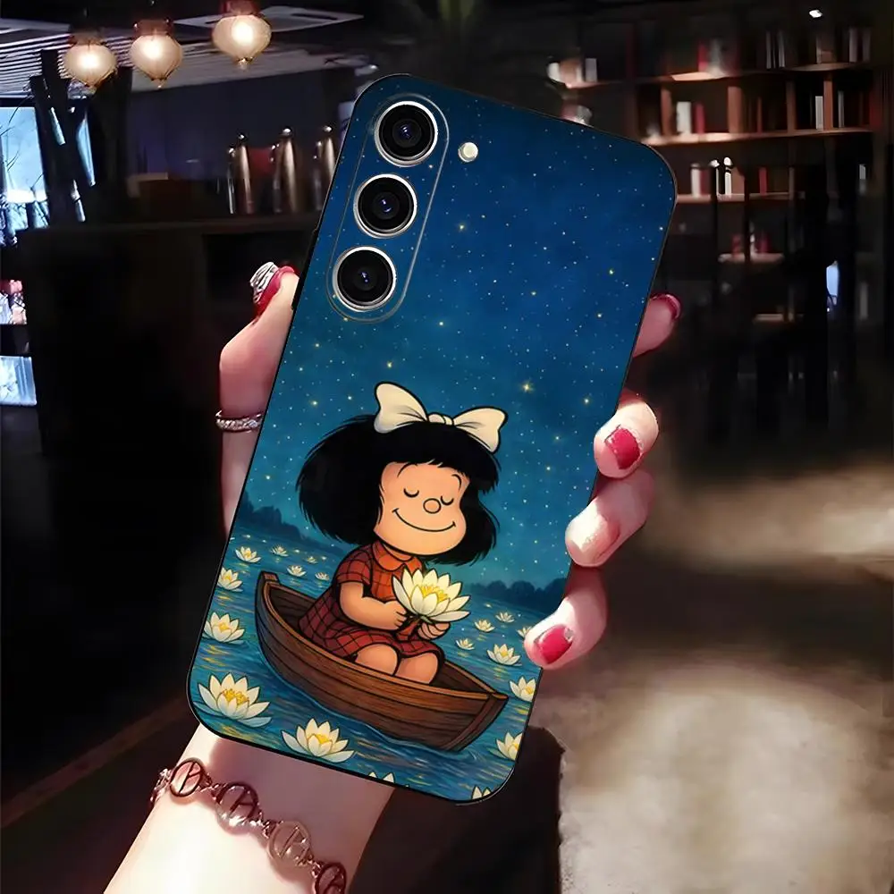 M-Mafalda World Peace Phone Case For Samsung S26 S25 Plus S20 S20 Plus S22 Ultra S23 FE S21 Plus S21 Ultra Soft Cover