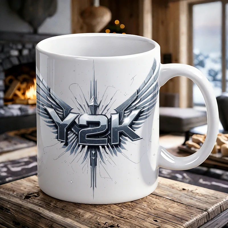 

Cup & Mug Set, Y2K Wing Ceramic Mug, Coffee Mug, Milk Cup, Office Tea Cup, Drinking Cup, Gift for Friends, Fade-Resistant