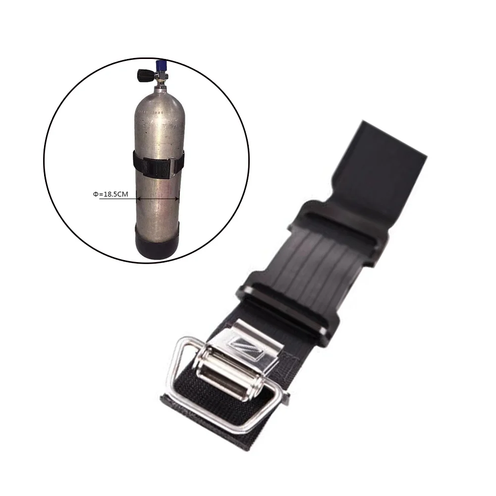 Scuba Diving Buckle & Anti-Slip Pad Bottle Binding With Gas Cylinder Buckle Hook  Scuba Diving Buckle & Anti-Slip Pad Bottle Bin