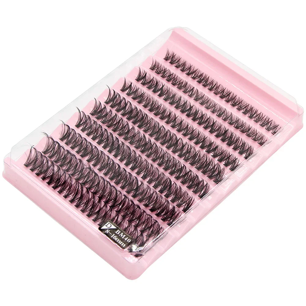 Pestañas de visón 1 caja/200 mechones extensión de pestañas naturales 3D Rusia herramientas de maquillaje de grupo Individual pestañas cilios