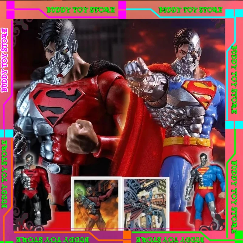 

7-дюймовая аниме-фигурка постоянного тока Супермена CYBORG, экшн-фигурка, механический Супермен, зеленый фонарь, коллекция моделей комиксов, игрушка