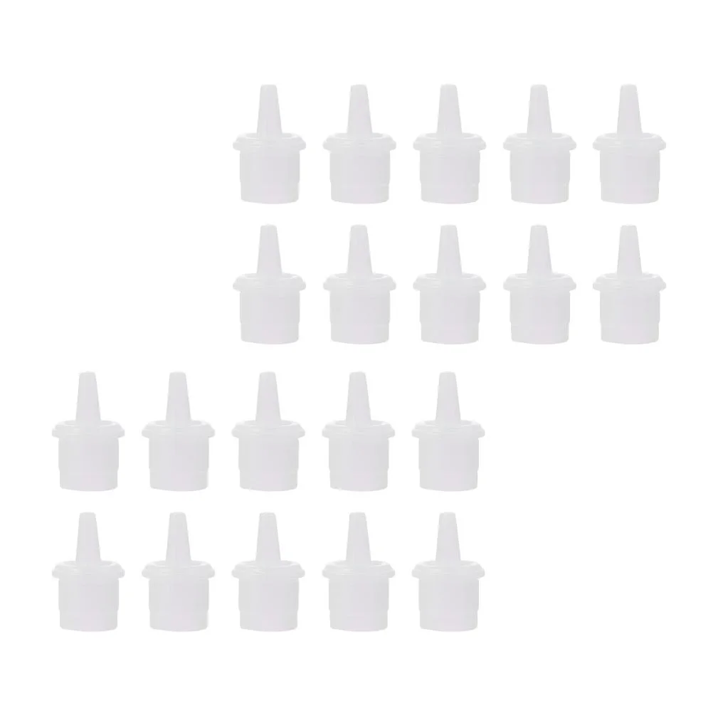 60 Stück Wimpernkleber-Flaschendüsen, Ersatzkappen, hochwertiges PP-Material, universelle Kleberflaschen-Mundspitzen für die Wimpernverlängerung