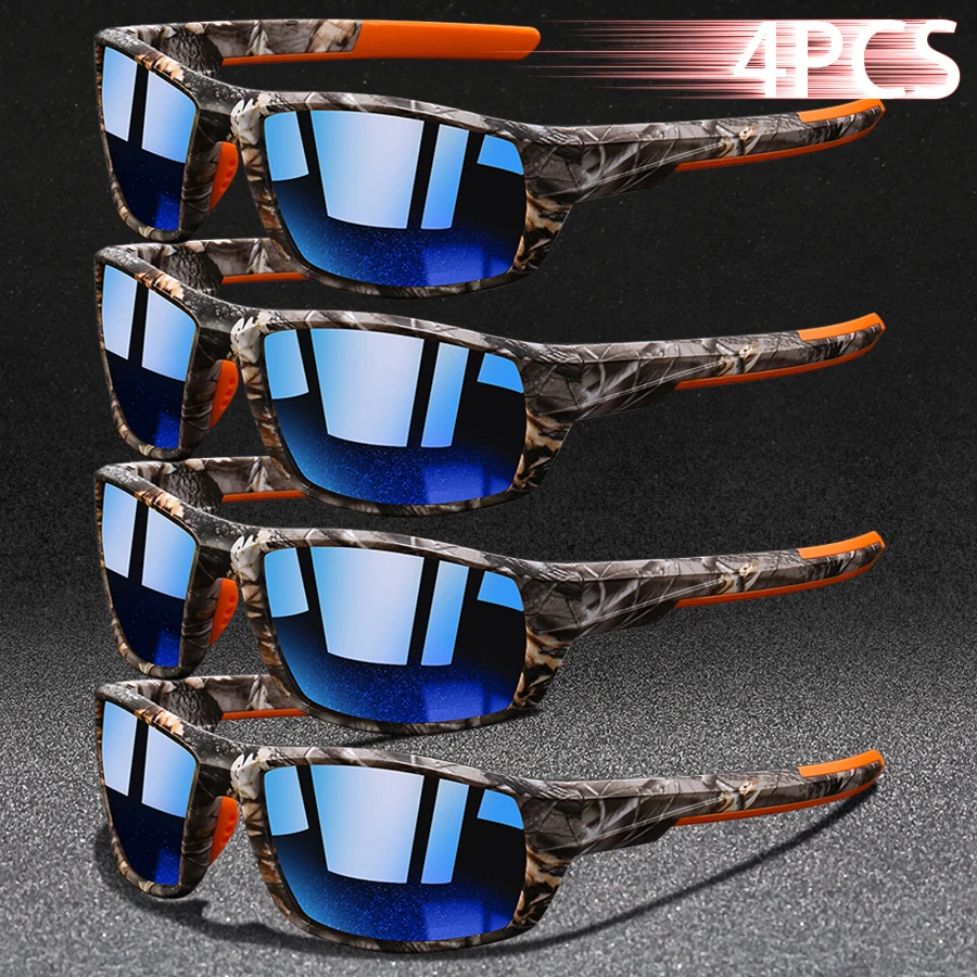 

4PCS Fashion UV400 Men Women Running Mountaineering Fishing Sunglasses Bicycle MTB Eyewear Outdoor Sport protective glasses