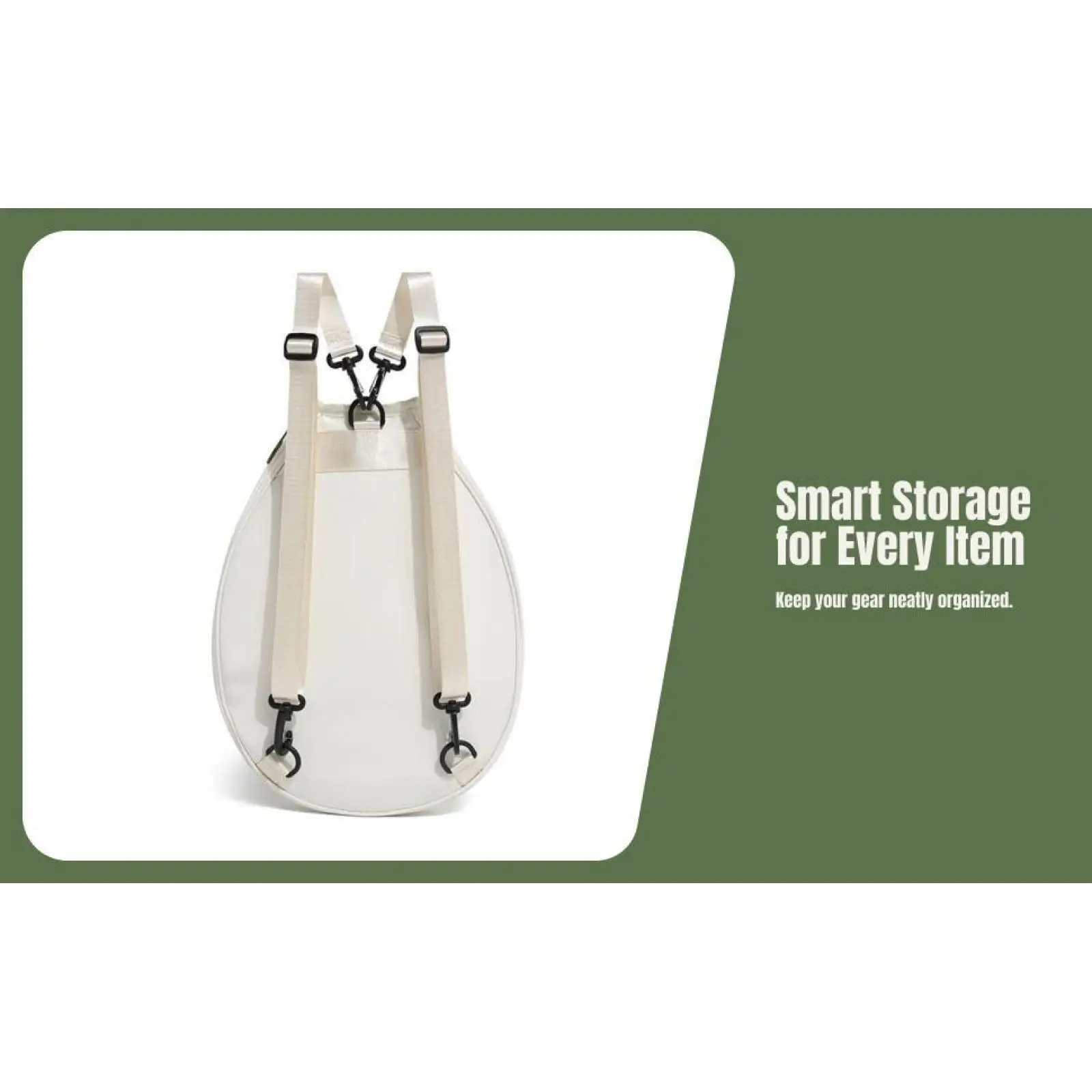 Polyester Badminton Backpack Adjustable Sport Bag Tennis Racquet Shoulder Bag for Fitness and Outdoor Court