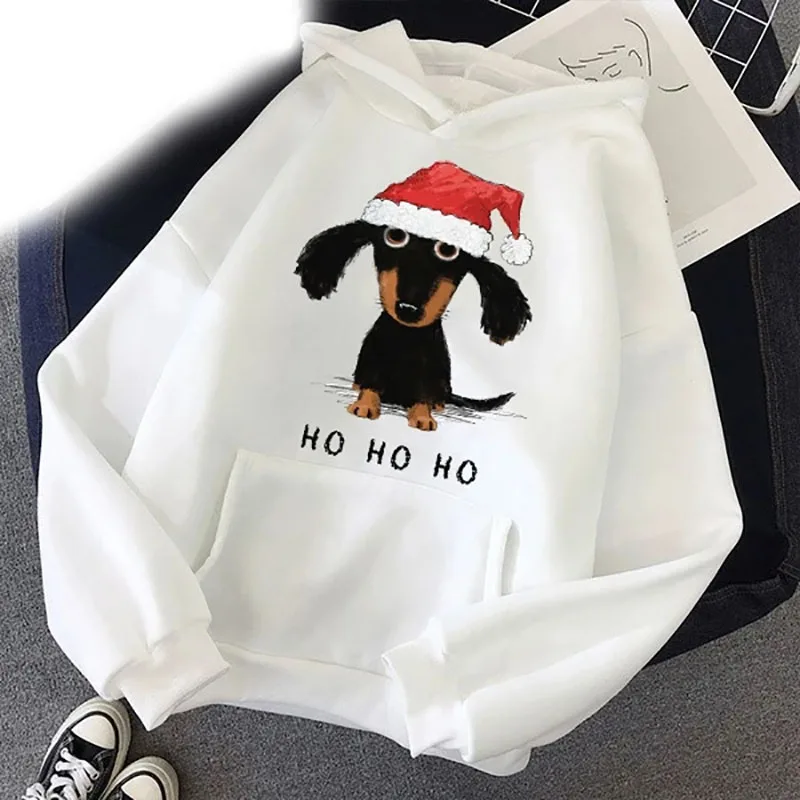 New Cute Dachshund Dog Hoodies Love Cartoon Print Men Woman Kawaii Hoodie Hooded Sweatshirts Pullovers Unisex Tracksuit Clothing