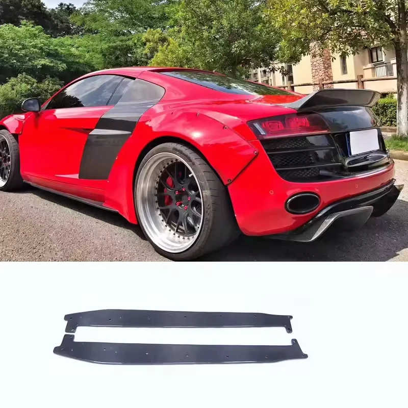 

Боковые юбки из углеродного волокна, внешнее украшение для Audi R8 V8 V10 2008-2015, Ture Factory Fitment