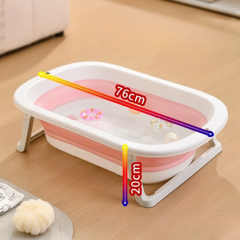 Baby folding bathtub, Plastic pet Elongated bath tool,  portable with soft pad
