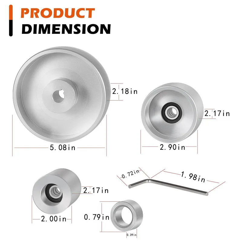 Aluminum Wheel Crowned Belt Grinder 2\