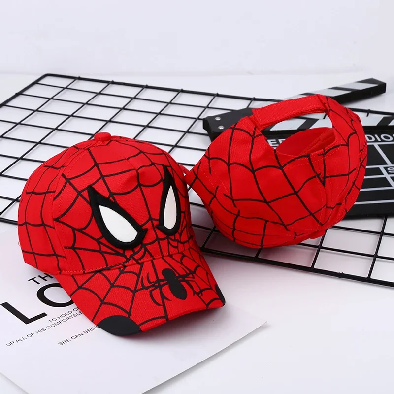 New 3-7Y Spiderman Baseball Cap Boys Girls Hats Superhero Peripheral Cosplay Props Sunhat Childrens Christmas Birthday Present