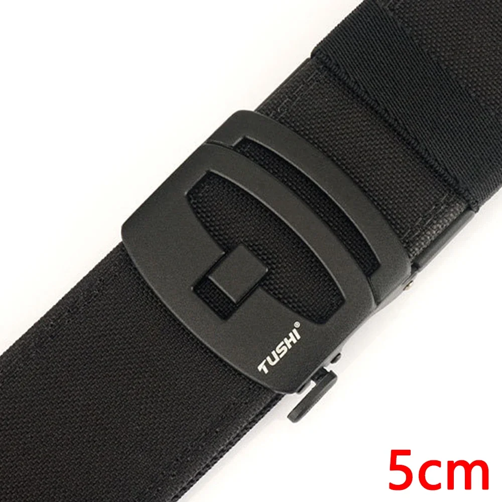 TUSHI Brand 5CM Wide Double-Layer Reinforced Automatic Buckle Shooting Training Quick Hanging Pistol Nylon Belt Outdoor Leisure