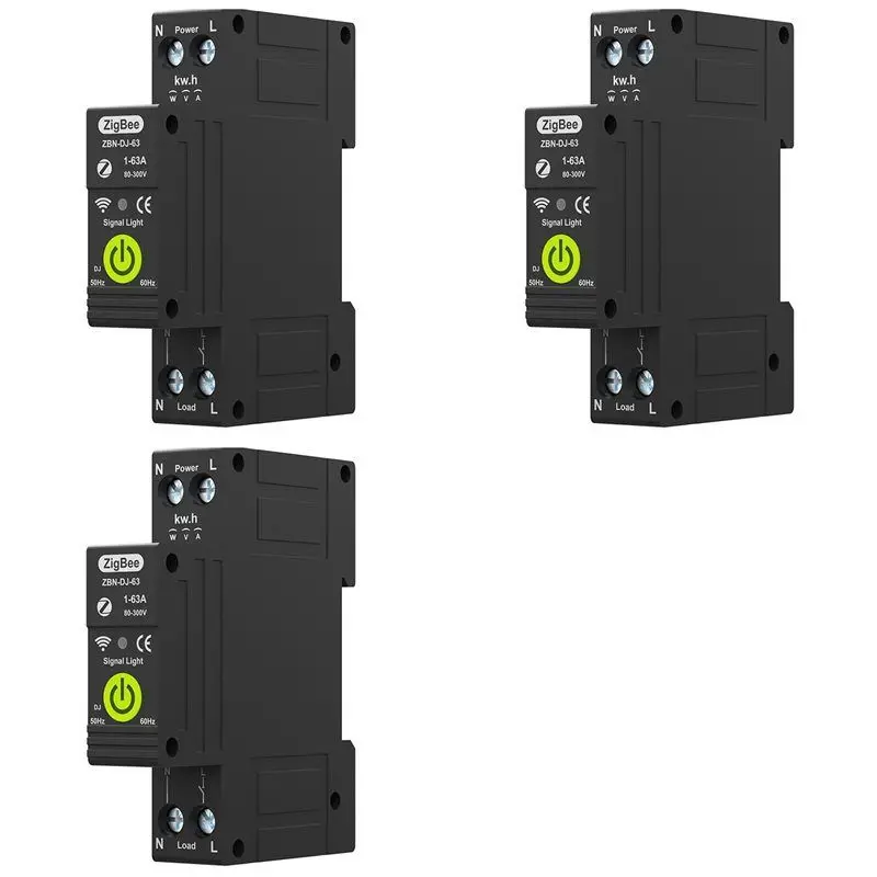 

【ФЕРИТИЙ!】3X Tuya Zigbee Интеллектуальный автоматический выключатель Синхронизация Фотоэлектрический двунаправленный измерительный счетчик энергии Автоматическое повторное использование