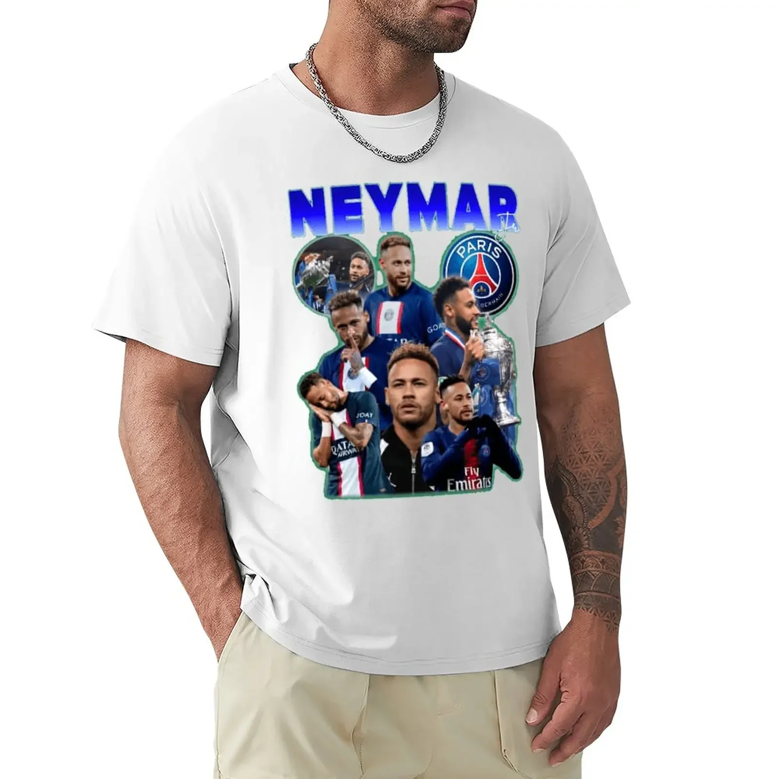 Move Vintage Travel USA Size Cute Neymar And Jr Brazil Celebrate Soccer Striker 27 T-shirts