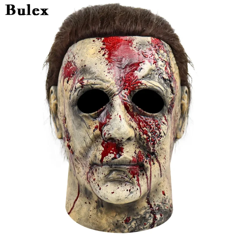 Horror Bloody Michael Meyer Mask Full Face Latex Masks Halloween Party Scary Props Toy Home Decoration Accessories for Adult