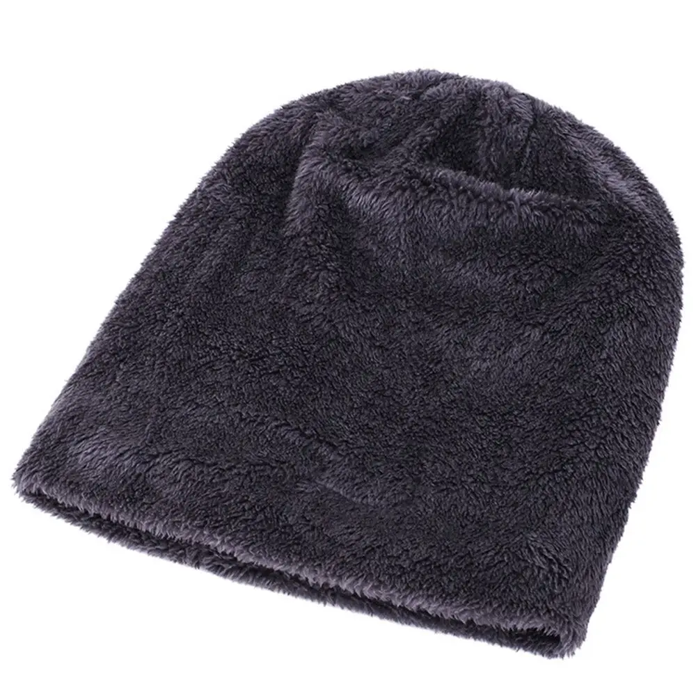 Immagine 4: Set Cappello e Scaldacollo Invernale alla Moda per Esterni, Tinta Unita, Spesso e Caldo