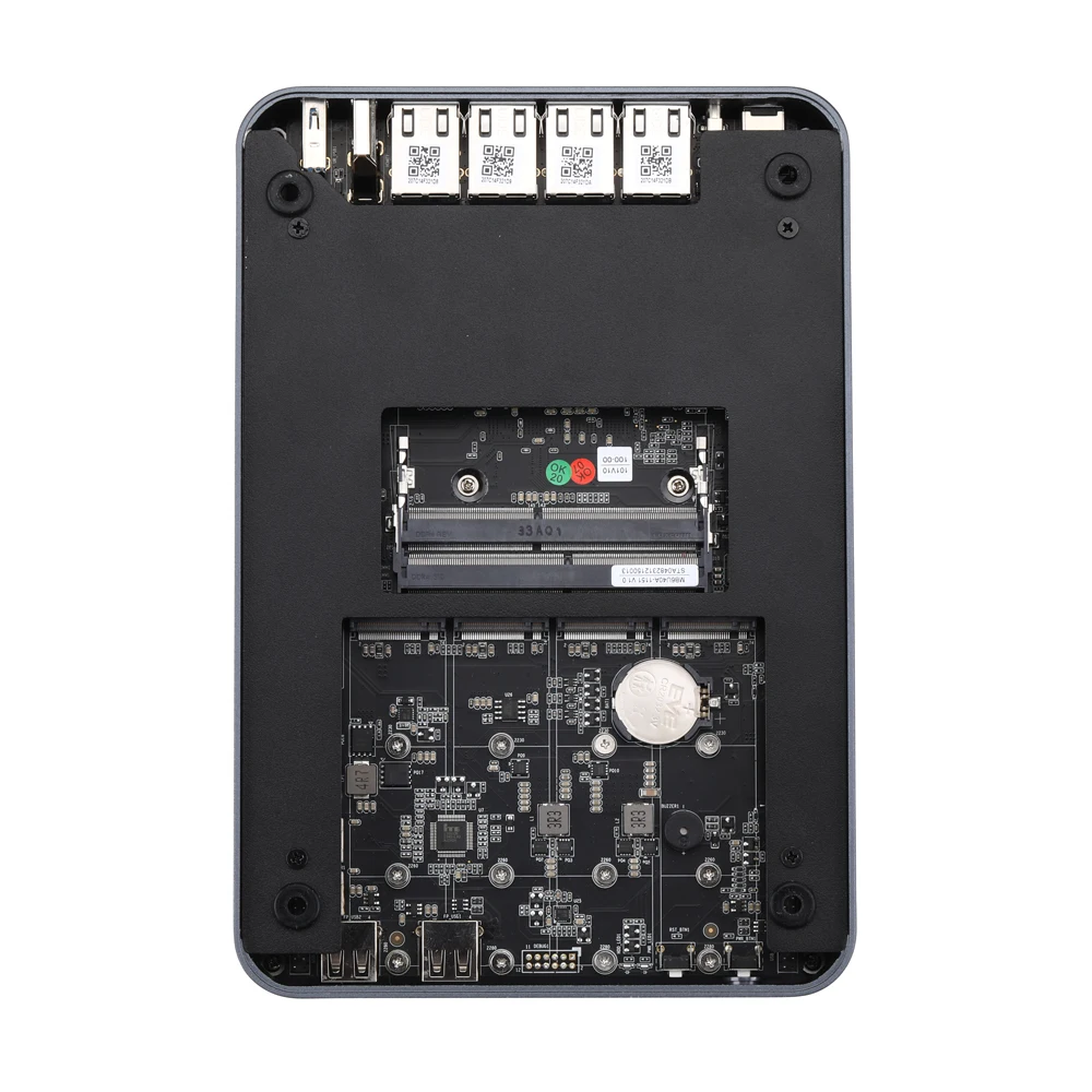 معالج QOTOM Q311XXG4 Celeron 5205U Core i3 i5 4X2.5 جيجابت LAN خادم جدار الحماية للكمبيوتر الصغير 4X M.2 SSD NAS خادم التخزين #5