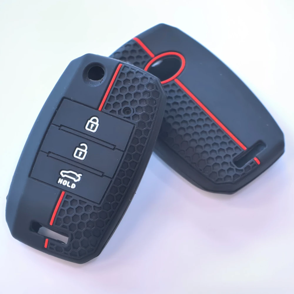 3 أزرار سيليكون سيارة مفتاح بعيد غطاء لكيا كارينز Ceed سورينتو أوبتيما بيكانتو ريو الروح سيراتو فورتي سبورتاج مفتاح فوب #1