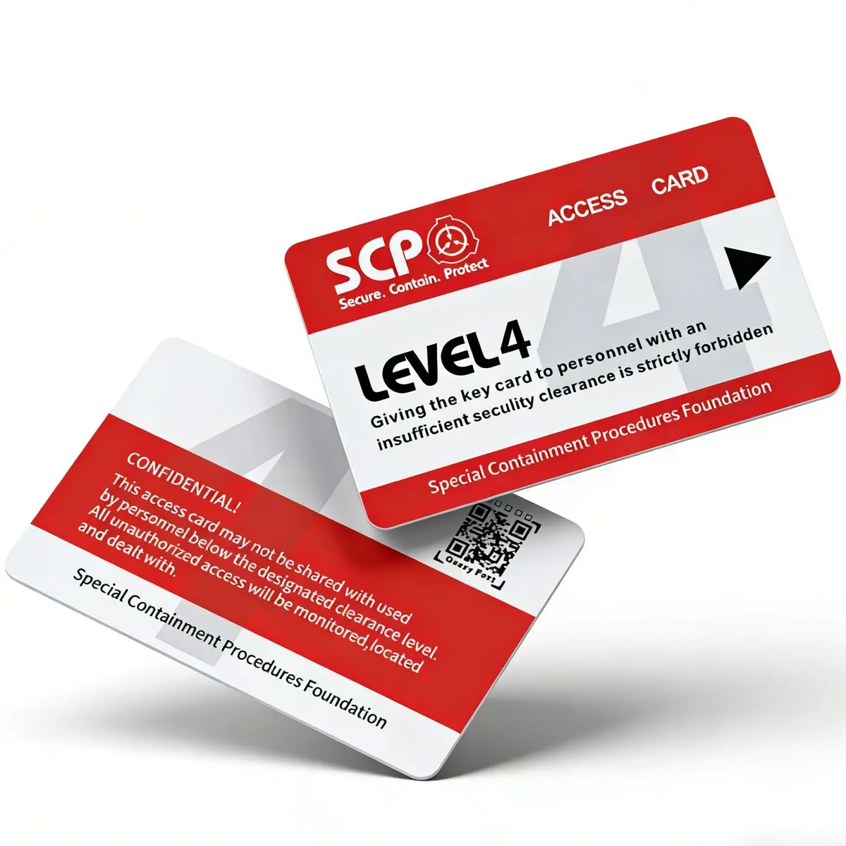 SCP Foundation Access Control Cards Cosplay Props Level Clearance Cards Collectible ID Cards for Fans Gift